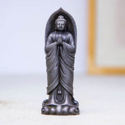 Buddha Stones Handmade Sakyamuni Buddha Namaste Iron Powder Rust Cast Resin Statue Decoration Decorations BS 21