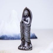 Buddha Stones Handmade Sakyamuni Buddha Namaste Iron Powder Rust Cast Resin Statue Decoration Decorations BS 24