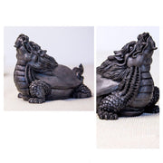 Buddha Stones Handmade Dragon Turtle Iron Powder Rust Cast Resin Statue Home Decoration Decorations BS 26