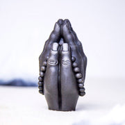 Buddha Stones Handmade Buddha Hand Namaste Iron Powder Rust Cast Resin Statue Decoration Decorations BS 20