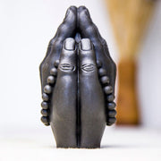 Buddha Stones Handmade Buddha Hand Namaste Iron Powder Rust Cast Resin Statue Decoration Decorations BS 21