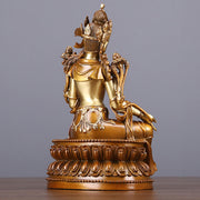 Buddha Stones Bodhisattva Green Tara Figurine Protection Brass Copper Statue Home Offering Decoration Decorations BS 11