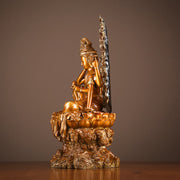 Buddha Stones Kwan Yin Avalokitesvara Success Brass Copper Statue Home Desk Altar Decoration Decorations BS 6