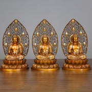 Buddha Stones Sakyamuni Amitabha Medicine Buddha Figurine Serenity Copper Statue Home Offering Decoration Decorations BS main