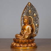 Buddha Stones Sakyamuni Amitabha Medicine Buddha Figurine Serenity Copper Statue Home Offering Decoration Decorations BS 6