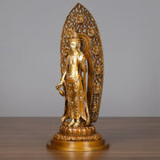 Buddha Stones Kwan Yin Avalokitesvara Aura Harmony Brass Copper Statue Home Desk Decoration Decorations BS 2