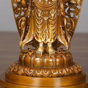 Buddha Stones Kwan Yin Avalokitesvara Aura Harmony Brass Copper Statue Home Desk Decoration Decorations BS 9