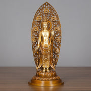 Buddha Stones Kwan Yin Avalokitesvara Aura Harmony Brass Copper Statue Home Desk Decoration Decorations BS Avalokitesvara 18*41.5cm