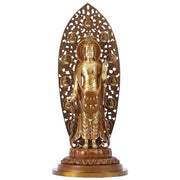 Buddha Stones Kwan Yin Avalokitesvara Aura Harmony Brass Copper Statue Home Desk Decoration Decorations BS 10