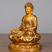 Buddha Stones Amitabha Sakyamuni Medicine Buddha Figurine Compassion Metal Copper Statue Home Decoration Decorations BS 2