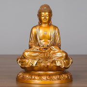 Buddha Stones Amitabha Sakyamuni Medicine Buddha Figurine Compassion Metal Copper Statue Home Decoration Decorations BS Amitabha 15*13*22cm