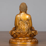 Buddha Stones Amitabha Sakyamuni Medicine Buddha Figurine Compassion Metal Copper Statue Home Decoration Decorations BS 4