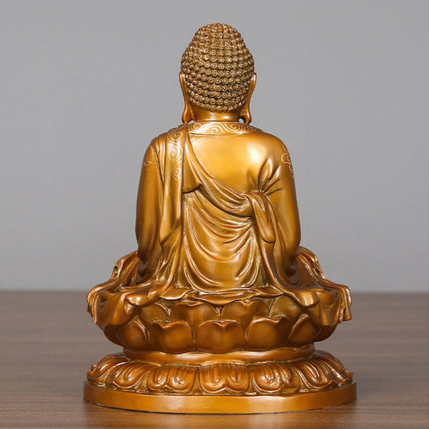 Buddha Stones Amitabha Sakyamuni Medicine Buddha Figurine Compassion Metal Copper Statue Home Decoration Decorations BS 4