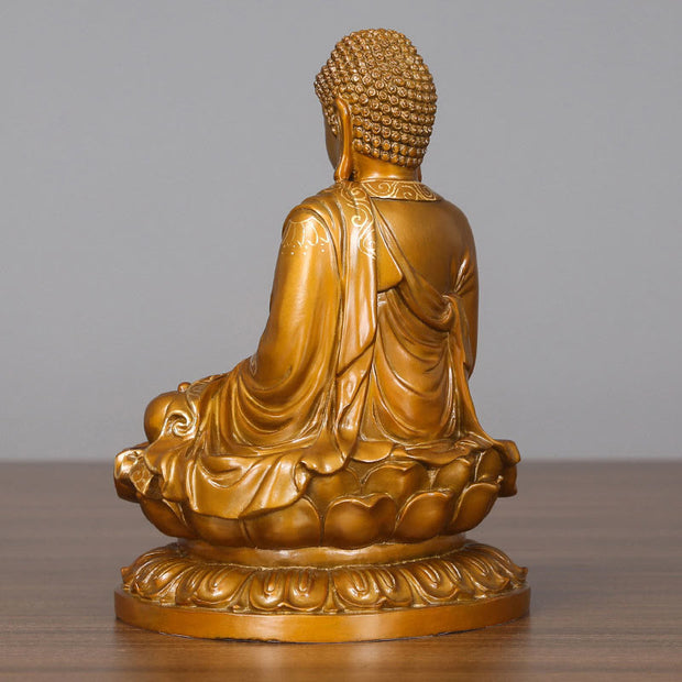 Buddha Stones Amitabha Sakyamuni Medicine Buddha Figurine Compassion Metal Copper Statue Home Decoration Decorations BS 8