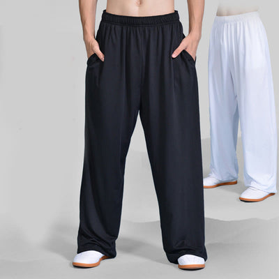 Buddha Stones Summer Unisex Elastic Waist Tai Chi Qigong Practice Pants With Pockets Unisex Pants BS main