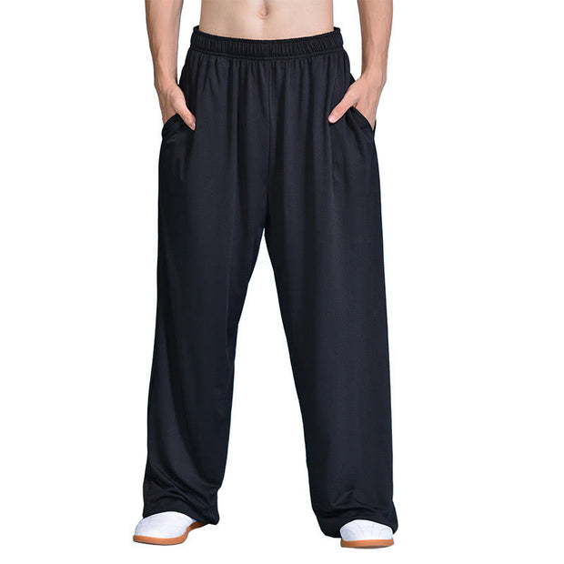 Buddha Stones Summer Unisex Elastic Waist Tai Chi Qigong Practice Pants With Pockets