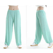 Buddha Stones Summer Elastic Waist Tai Chi Qigong Practice Modal Unisex Pants