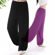 Buddha Stones Summer Elastic Waist Tai Chi Qigong Practice Modal Unisex Pants