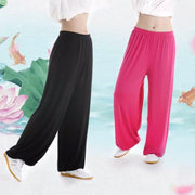 Buddha Stones Summer Elastic Waist Tai Chi Qigong Practice Modal Unisex Pants Unisex Pants BS 2