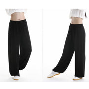 Buddha Stones Summer Elastic Waist Tai Chi Qigong Practice Modal Unisex Pants Unisex Pants BS 5