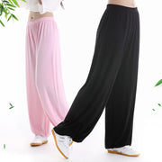 Buddha Stones Summer Elastic Waist Tai Chi Qigong Practice Modal Unisex Pants Unisex Pants BS 3