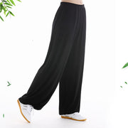 Buddha Stones Summer Elastic Waist Tai Chi Qigong Practice Modal Unisex Pants Unisex Pants BS 4