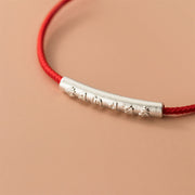 FREE Today: Luck Connection Handmade 999 Sterling Silver Om Mani Padme Hum Red Rope Bracelet FREE FREE 7