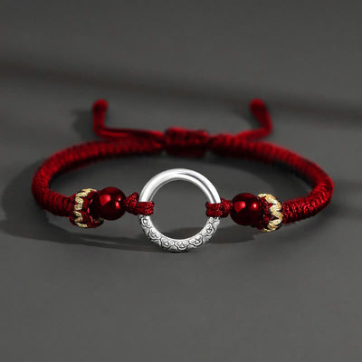 Buddha Stones 925 Sterling Silver Plated Copper Protection Braided Red String Bracelet