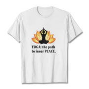 Buddha Stones Yoga The Path To Inner Peace Lotus Tee T-shirt