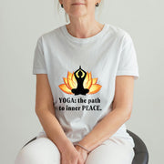 Buddha Stones Yoga The Path To Inner Peace Lotus Tee T-shirt