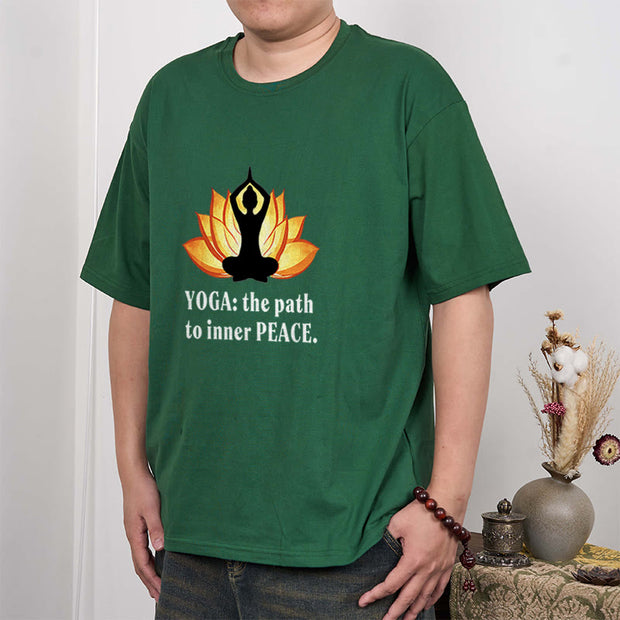 Buddha Stones Yoga The Path To Inner Peace Lotus Tee T-shirt