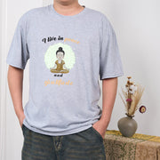 Buddha Stones I Live In Peace And Gratitude Illustration Buddha Tee T-shirt