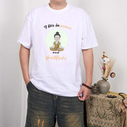 Buddha Stones I Live In Peace And Gratitude Illustration Buddha Tee T-shirt