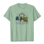 Buddha Stones Om Mani Padme Hum Lotus Tee T-shirt T-Shirts BS Pale Green 2XL