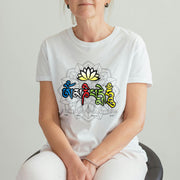 Buddha Stones Om Mani Padme Hum Lotus Tee T-shirt