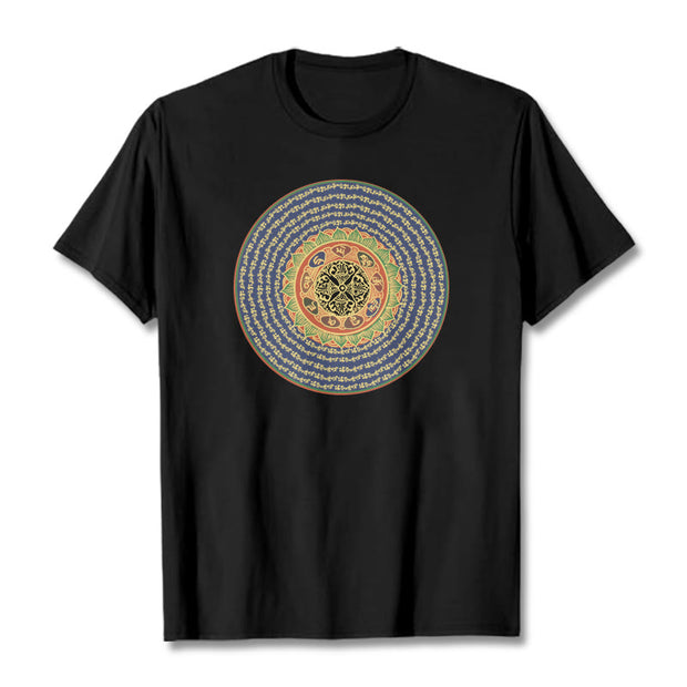 Buddha Stones 108 Om Mani Padme Hum Mantra Sanskrit Tee T-shirt