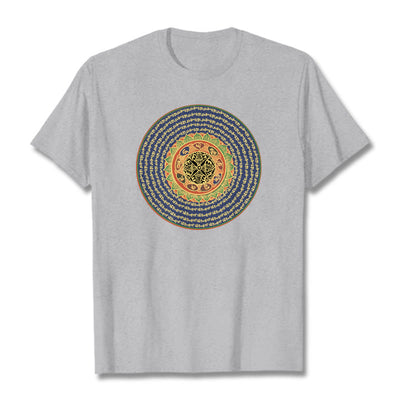 Buddha Stones 108 Om Mani Padme Hum Mantra Sanskrit Tee T-shirt