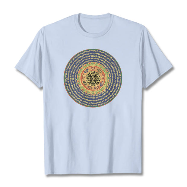 Buddha Stones 108 Om Mani Padme Hum Mantra Sanskrit Tee T-shirt