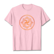 Buddha Stones Swastika Tee T-shirt T-Shirts BS Light Pink 2XL