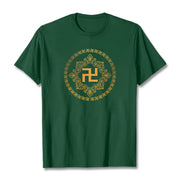 Buddha Stones Swastika Tee T-shirt T-Shirts BS Forest Green 2XL