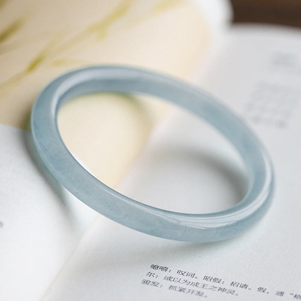 Buddha Stones Natural Aquamarine Serenity Bangle Bracelet (Extra 30% Off | USE CODE: FS30) - image 8