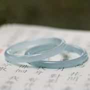 Buddha Stones Natural Aquamarine Serenity Bangle Bracelet (Extra 30% Off | USE CODE: FS30) - image 1