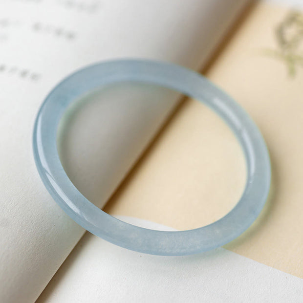 Buddha Stones Natural Aquamarine Serenity Bangle Bracelet (Extra 30% Off | USE CODE: FS30) - image 16