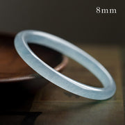 Buddha Stones Natural Aquamarine Serenity Bangle Bracelet (Extra 30% Off | USE CODE: FS30) - 8mm - 64-65mm - image 9