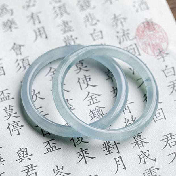 Buddha Stones Natural Aquamarine Serenity Bangle Bracelet (Extra 30% Off | USE CODE: FS30) - image 14