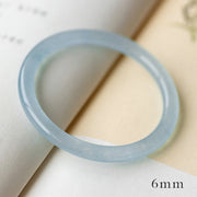 Buddha Stones Natural Aquamarine Serenity Bangle Bracelet (Extra 30% Off | USE CODE: FS30) - 6mm - 64-65mm - image 2