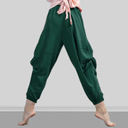 Buddha Stones Plain Color Modal Dance Yoga Breathable Pants Women's Pants BS SeaGreen 3XL(Fit for US12; UK/AU16; EU44)