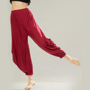 Buddha Stones Plain Color Modal Dance Yoga Breathable Pants Women's Pants BS IndianRed 3XL(Fit for US12; UK/AU16; EU44)