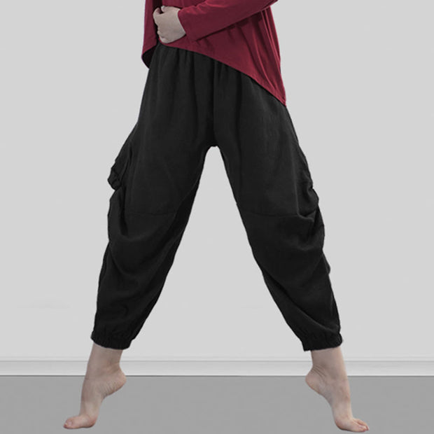 Buddha Stones Plain Color Modal Dance Yoga Breathable Pants Women's Pants BS 20