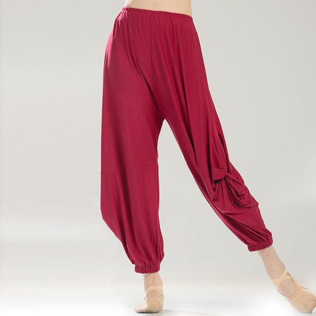 Buddha Stones Plain Color Modal Dance Yoga Breathable Pants Women's Pants BS 1